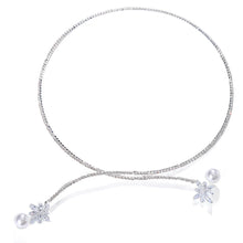 Rhinestone Collar Pearl Pendant Clavicle Chain Crystal Choker Necklace