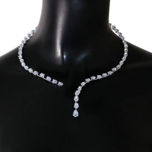 Necklace Pendant Choker Water Drop  Chain Crystal Collar