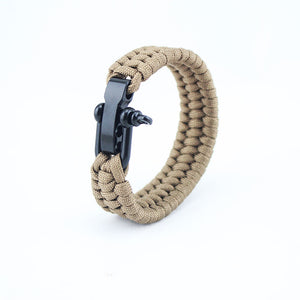 Umbrella rope braided steel buckle adjustable survival Outdoor rescue bracelet