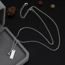 S925 Sterling Silver Jewelry Fitness Necklace Dumbbell Pendant stay strong 