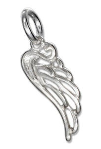 Sterling Silver Small Angel Wing Outline Charm