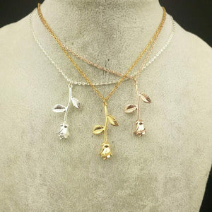 Collier  Rose Flower Statement Necklace Women Maxi Choker Boho Jewelry