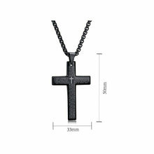 Cross Necklace & Pendant Christian Jewelry Stainless Steel Gold Men or Women