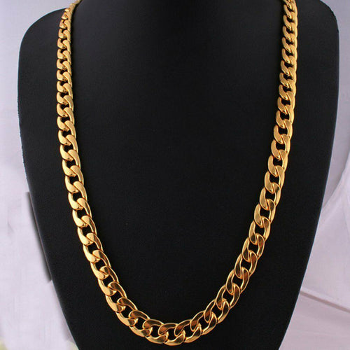 Cuban Link Goldtone Chain Rapper Necklaces Street Fashion  Long Chain  Jewelry