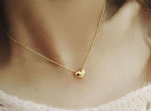 Goldtone Heart Necklace Bib Statement Chain Pendant  Body Colorz