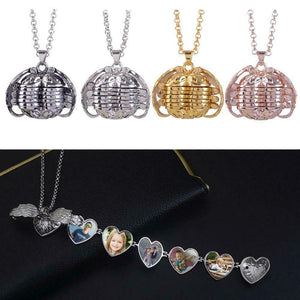 Creative Necklace Expanding Heart Shaped Foldable Multi Layer hold Box 5 Photos