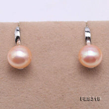 Sterling Silver White Pink Freshwater Pearl Dangle Earrings AAA Body Colorz
