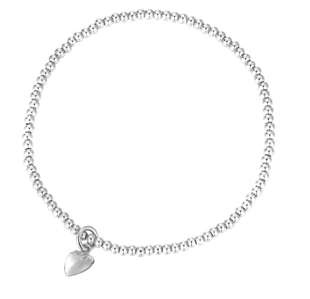 Classic 925 Sterling Silver Bead Bracelet Heart Charm  Airplane Infinity Peace