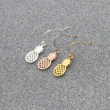 Fruit Brushed Pineapple Drop Earrings Dainty French Wire Body Colorz