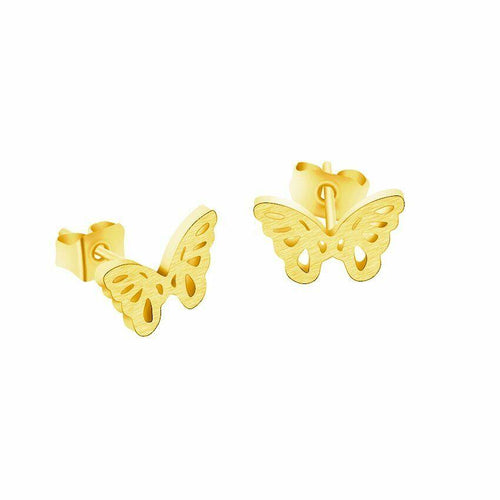 Stainless Steel Butterfly Charm Post Earrings Body Colorz