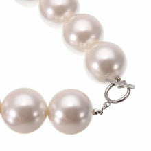 Elegant White Faux Pearl Chain Choke Bib Necklace Beaded Necklaces Women