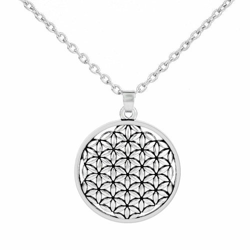 Flower of Life Mandala Necklace Pendant Jewelry Sacred Geometry Chain