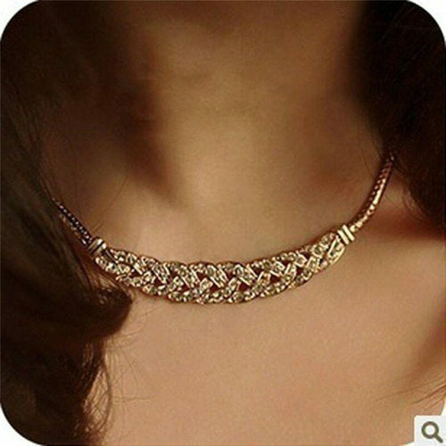 Necklace Rhinestone Crystal Chain Ladies Women Fashion Accessories Jewelry