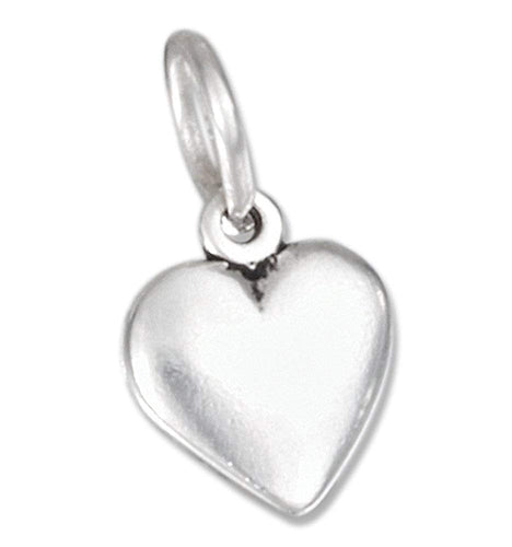 Sterling Silver Tiny Puffed Heart Charm