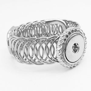 Vintage   flower LOVE metal 18mm  snap button jewelry bracelet  DIY  XHMN288