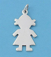 STERLING SILVER Silver Silver Pendant - Girl -PENDANT HEIGHT: 32mm [Jewelry]
