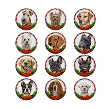 Christmas tree dog cat red cardinal 18mm/Round glass cabochons Jewelry Snap Button jewelry